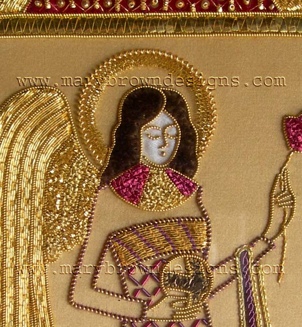 Detail of an Angel from Mary's New Book